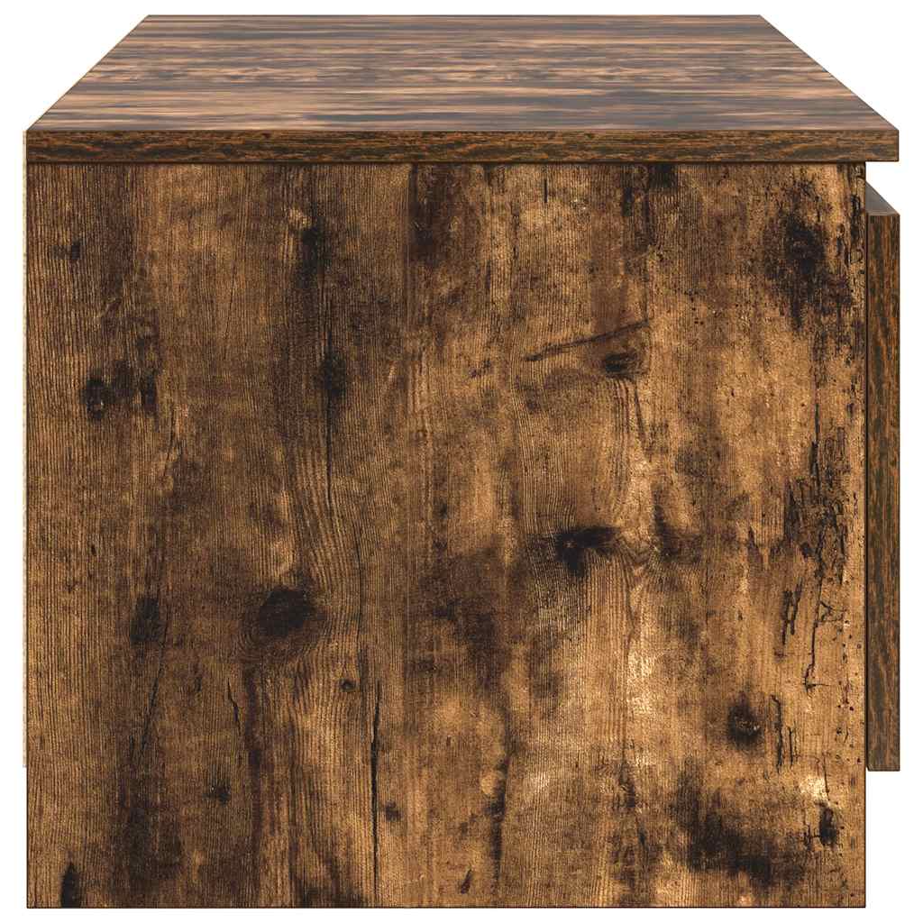 Tv-meubel 140x40x35,5 cm bewerkt hout gerookt eikenkleurig is nu te koop bij PeponiXL, paradijselijk wonen!