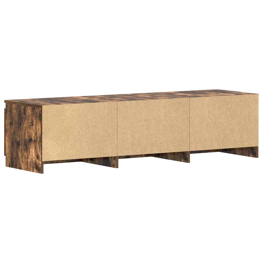 Tv-meubel 140x40x35,5 cm bewerkt hout gerookt eikenkleurig is nu te koop bij PeponiXL, paradijselijk wonen!