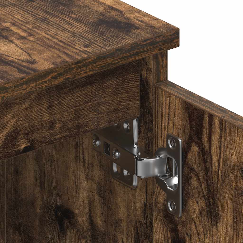 Tv-meubel 140x40x35,5 cm bewerkt hout gerookt eikenkleurig is nu te koop bij PeponiXL, paradijselijk wonen!