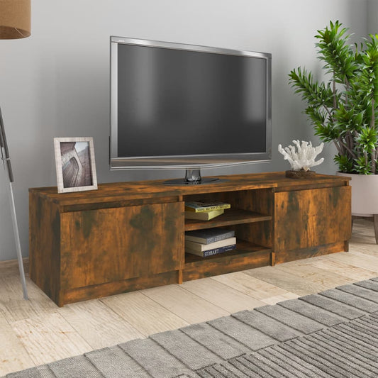 Tv-meubel 140x40x35,5 cm bewerkt hout gerookt eikenkleurig is nu te koop bij PeponiXL, paradijselijk wonen!