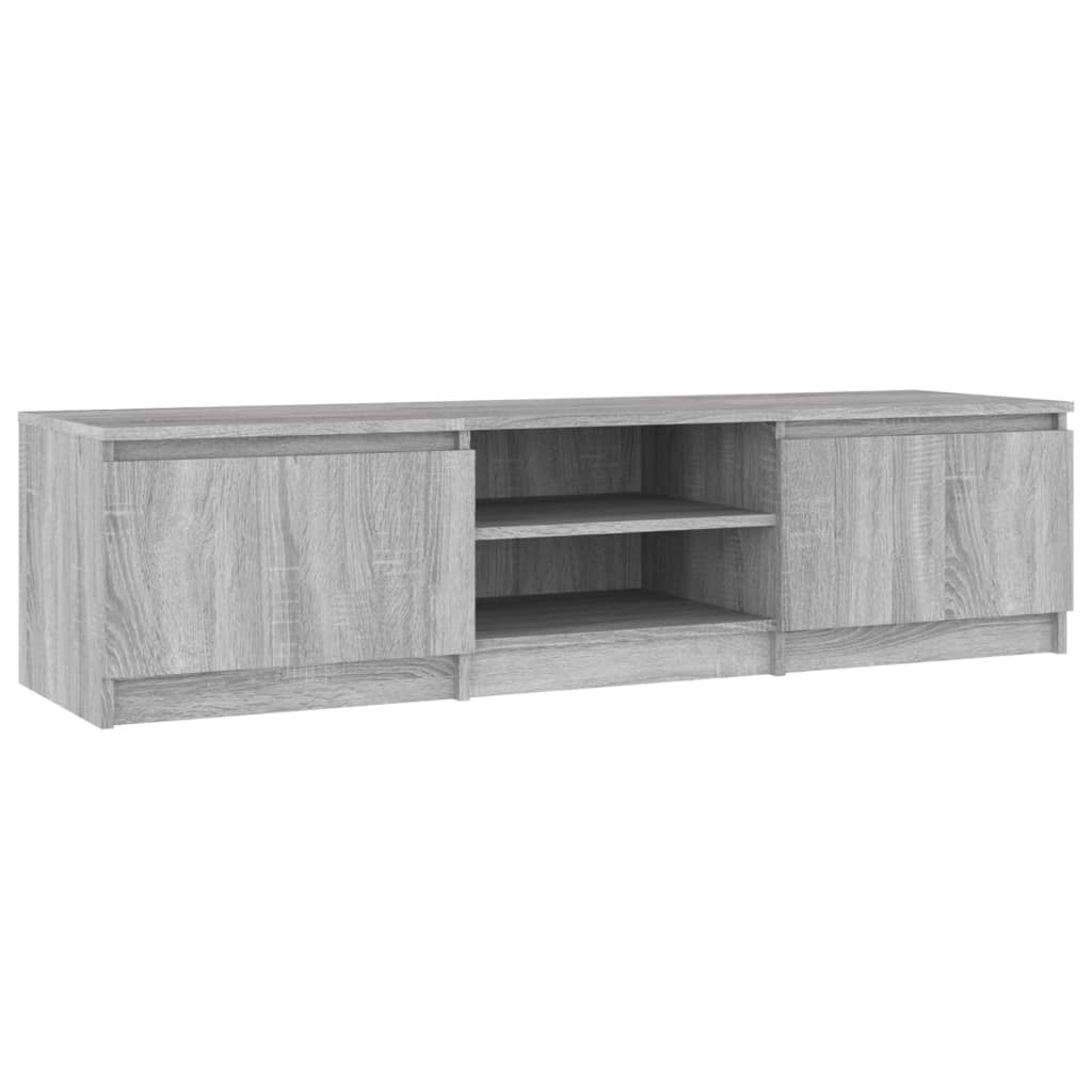Tv-meubel 140x40x35,5 cm bewerkt hout grijs sonoma eikenkleurig is nu te koop bij PeponiXL, paradijselijk wonen!