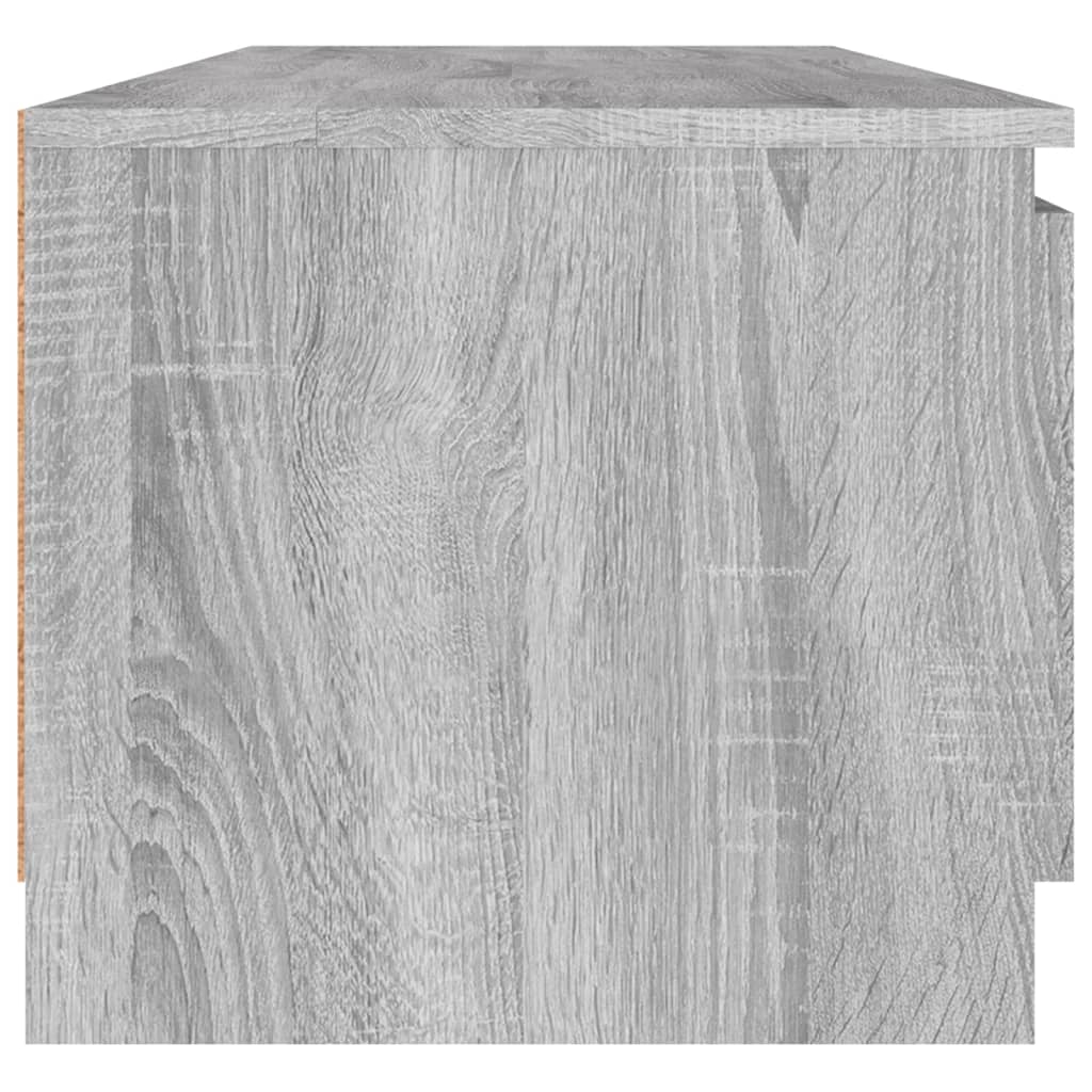 Tv-meubel 140x40x35,5 cm bewerkt hout grijs sonoma eikenkleurig is nu te koop bij PeponiXL, paradijselijk wonen!