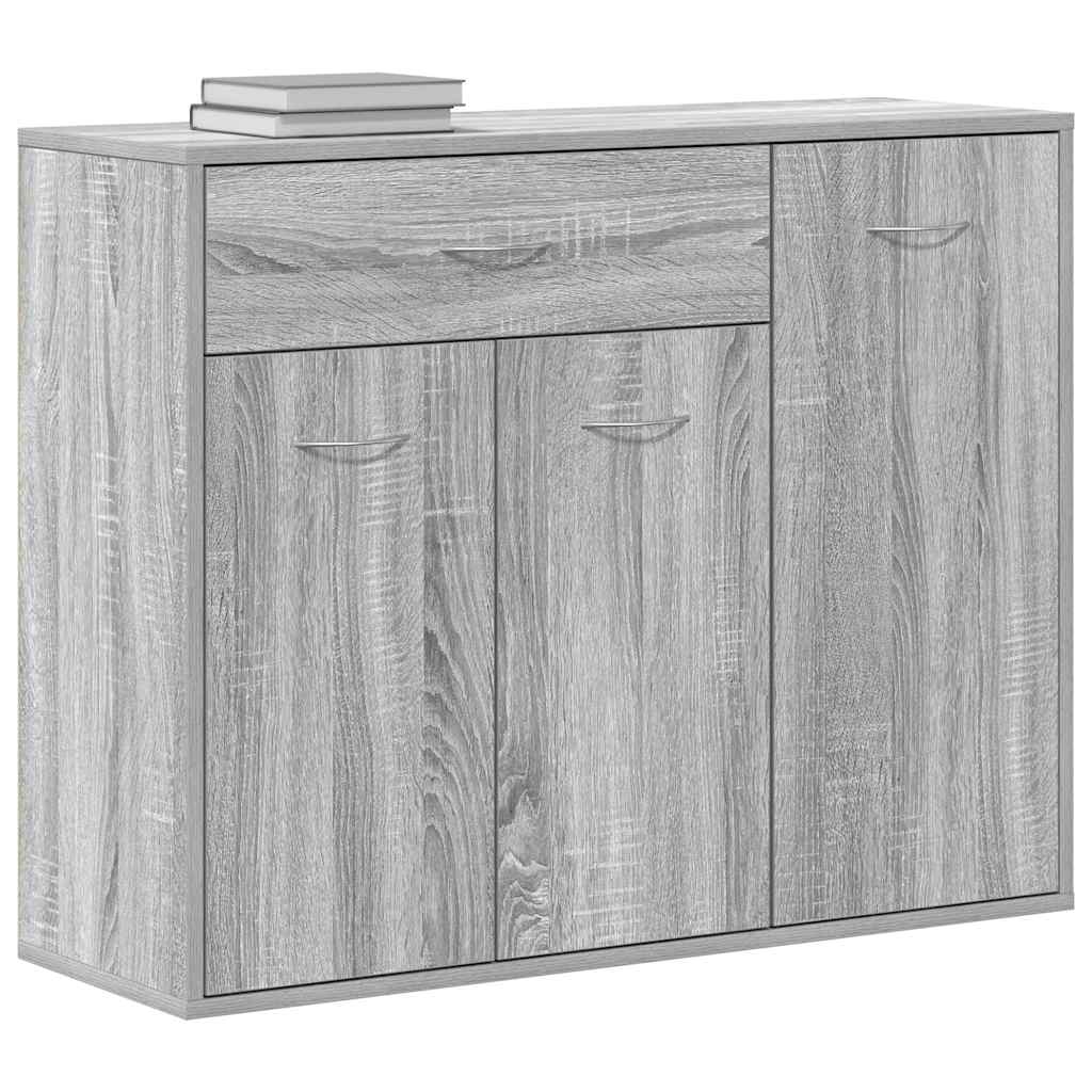 Dressoir 88x30x70 cm bewerkt hout grijs sonoma eikenkleurig is nu te koop bij PeponiXL, paradijselijk wonen!