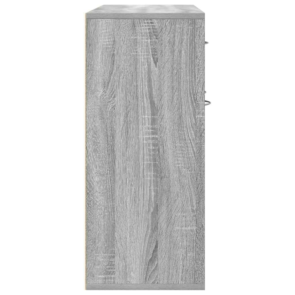 Dressoir 88x30x70 cm bewerkt hout grijs sonoma eikenkleurig is nu te koop bij PeponiXL, paradijselijk wonen!