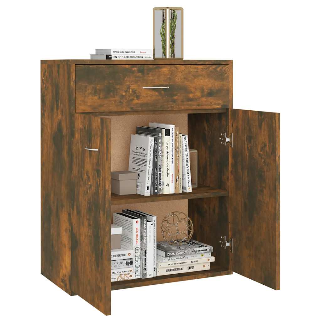 Dressoir 60x30x75 cm bewerkt hout gerookt eikenkleurig is nu te koop bij PeponiXL, paradijselijk wonen!