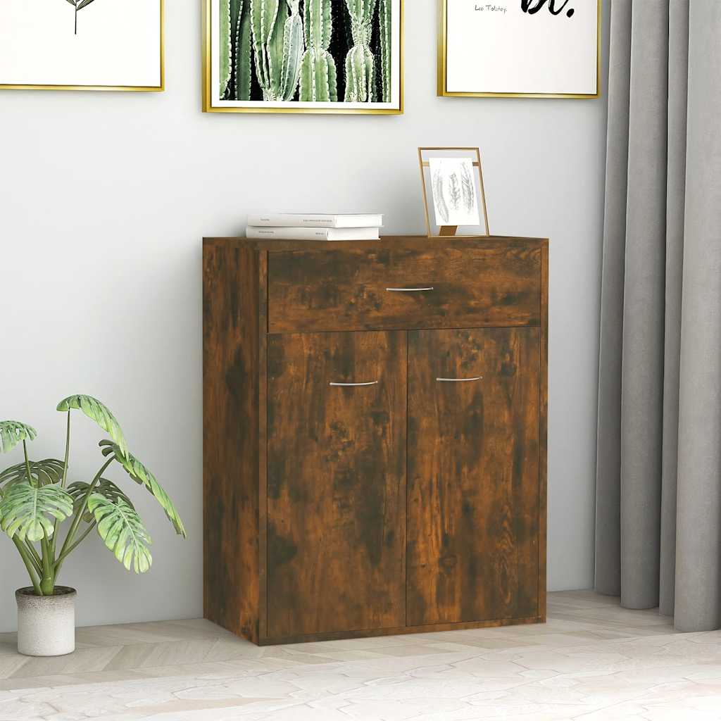 Dressoir 60x30x75 cm bewerkt hout gerookt eikenkleurig is nu te koop bij PeponiXL, paradijselijk wonen!
