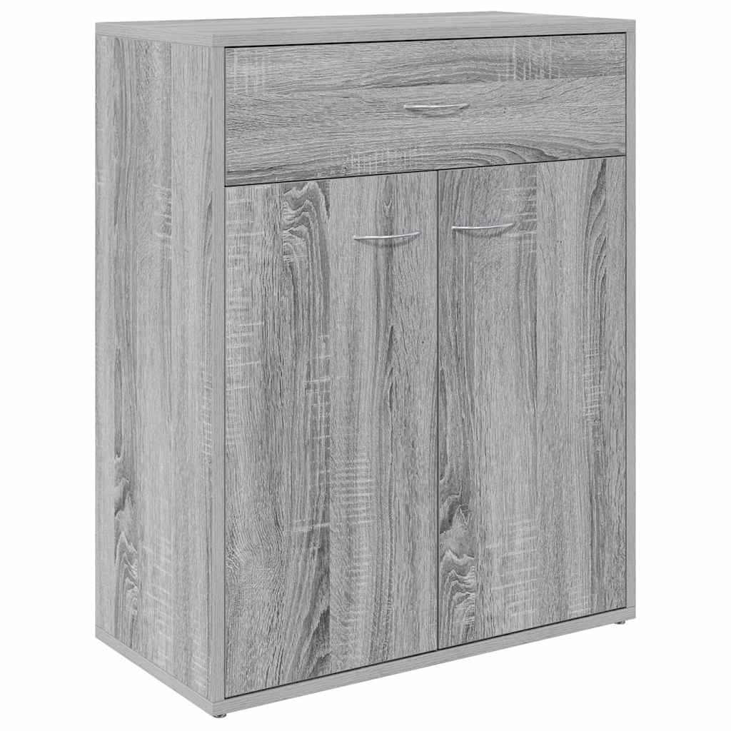 Dressoir 60x30x75 cm bewerkt hout grijs sonoma eikenkleurig is nu te koop bij PeponiXL, paradijselijk wonen!