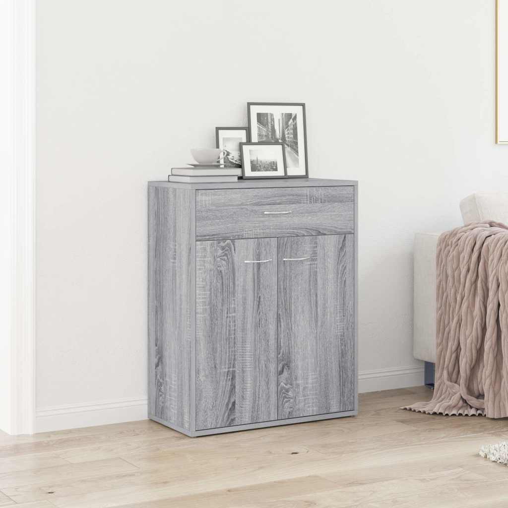 Dressoir 60x30x75 cm bewerkt hout grijs sonoma eikenkleurig is nu te koop bij PeponiXL, paradijselijk wonen!