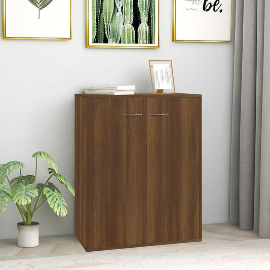 Dressoir 60x30x75 cm bewerkt hout bruin eikenkleur is nu te koop bij PeponiXL, paradijselijk wonen!