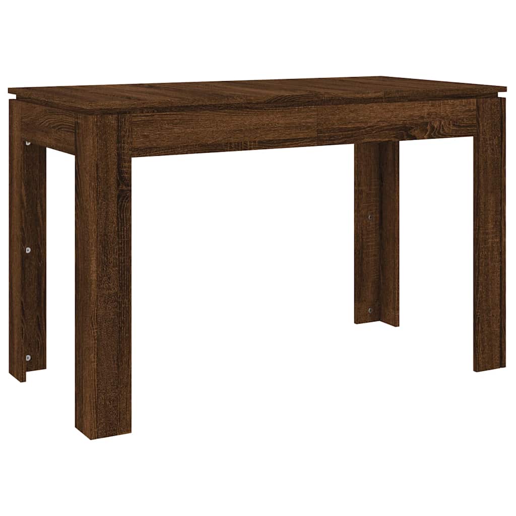 Eettafel 120x60x76 cm bewerkt hout bruin eikenkleur is nu te koop bij PeponiXL, paradijselijk wonen!