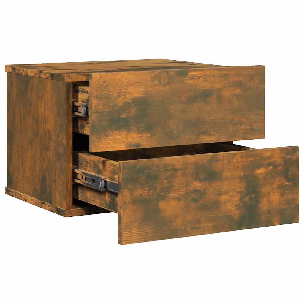 Nachtkastje 40x30x30 cm bewerkt hout gerookt eikenkleurig is nu te koop bij PeponiXL, paradijselijk wonen!