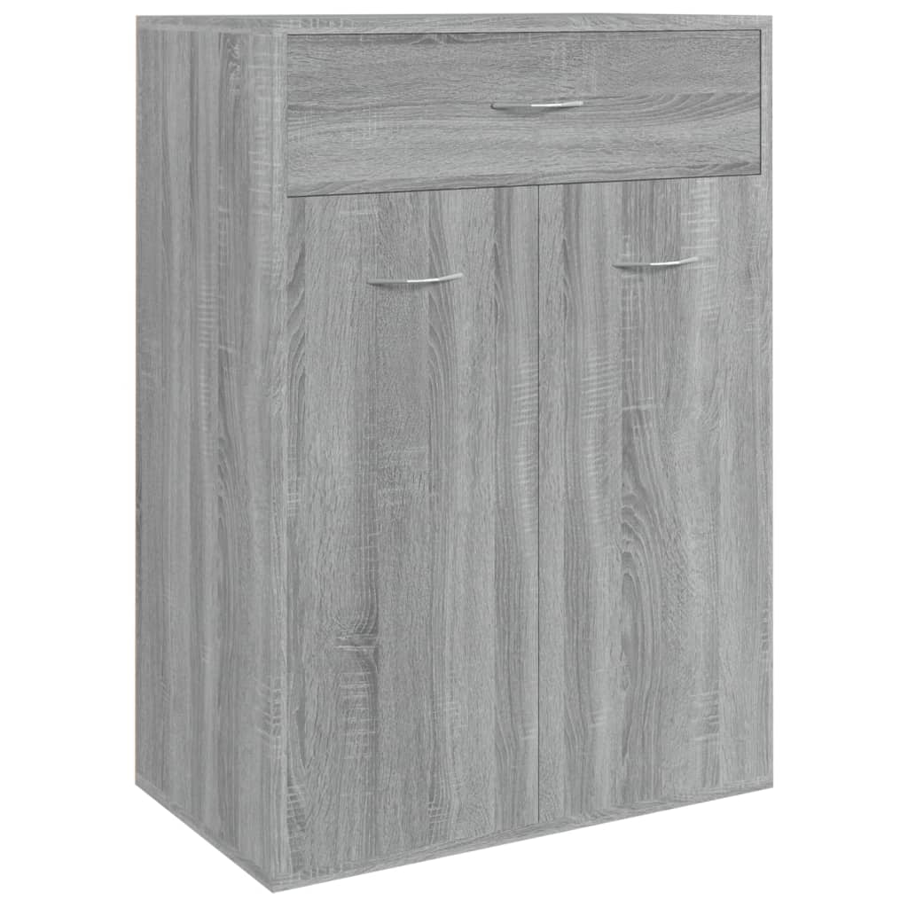 Schoenenkast 60x35x84 cm bewerkt hout grijs sonoma is nu te koop bij PeponiXL, paradijselijk wonen!
