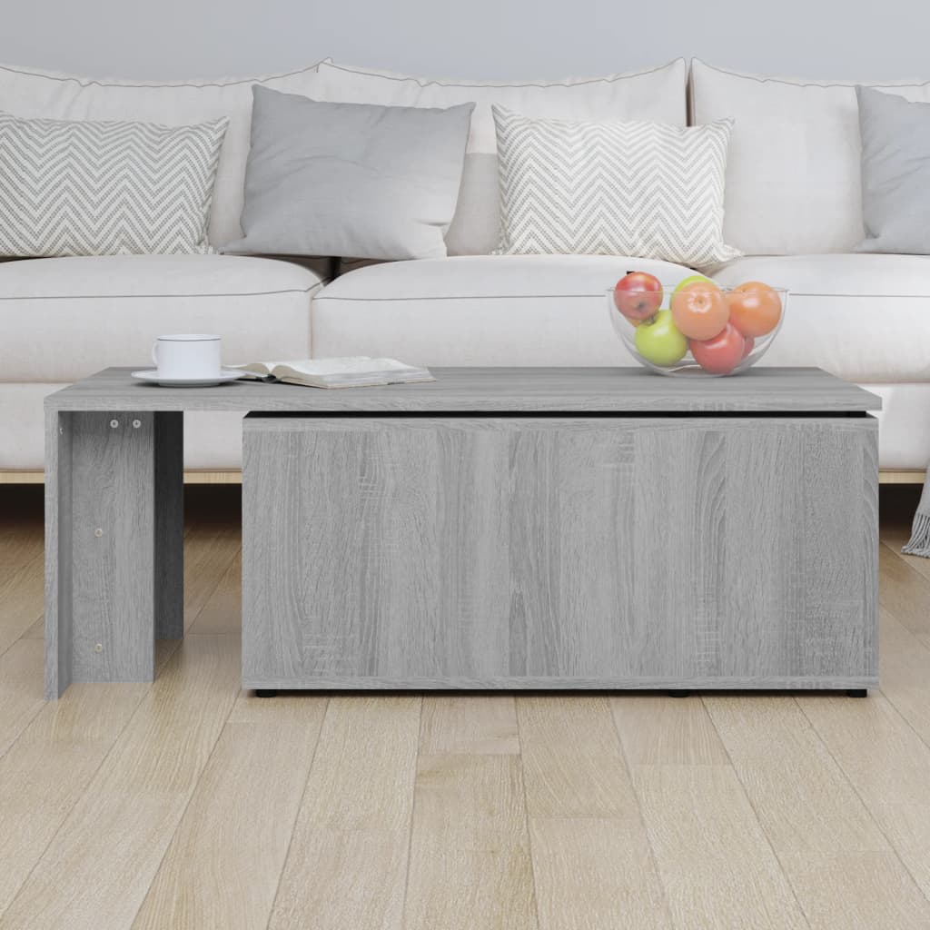 Salontafel 150x50x35 cm bewerkt hout grijs is nu te koop bij PeponiXL, paradijselijk wonen!
