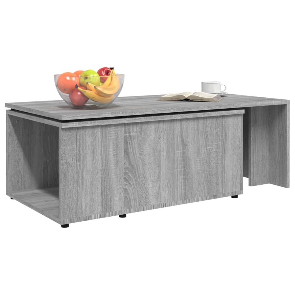 Salontafel 150x50x35 cm bewerkt hout grijs is nu te koop bij PeponiXL, paradijselijk wonen!