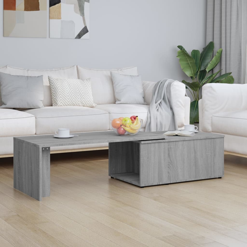 Salontafel 150x50x35 cm bewerkt hout grijs is nu te koop bij PeponiXL, paradijselijk wonen!
