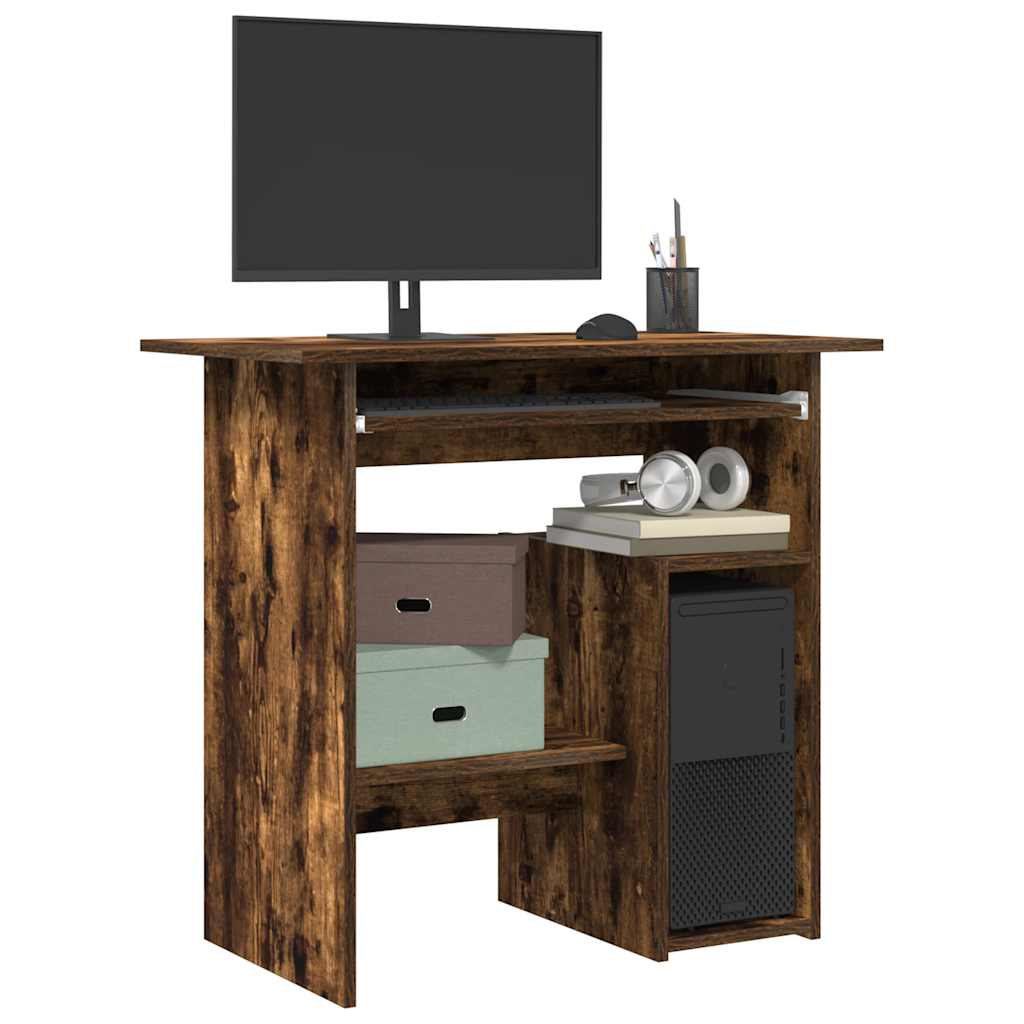 Bureau 80x45x74 cm bewerkt hout gerookt eikenkleurig is nu te koop bij PeponiXL, paradijselijk wonen!