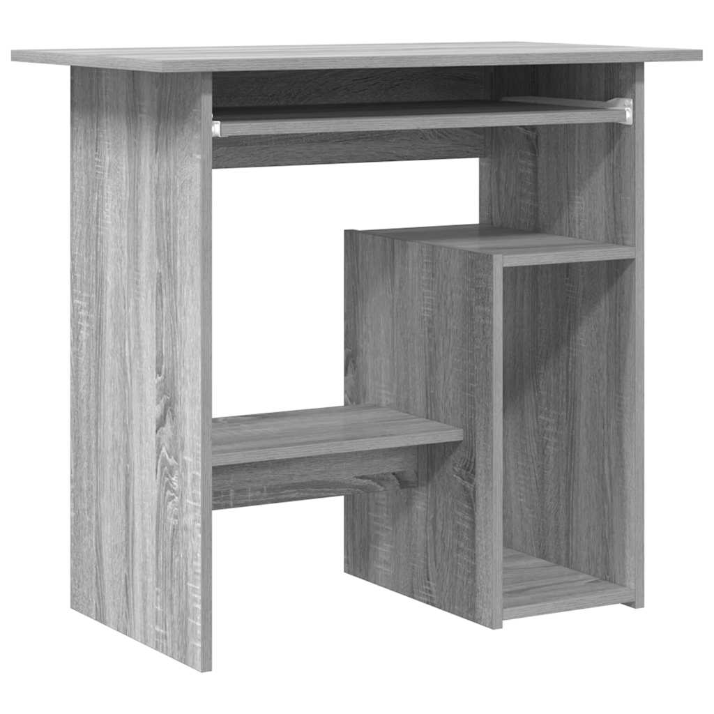 Bureau 80x45x74 cm bewerkt hout grijs sonoma eikenkleurig is nu te koop bij PeponiXL, paradijselijk wonen!