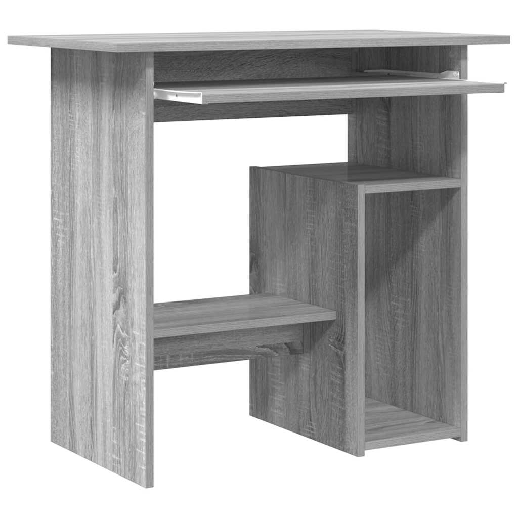 Bureau 80x45x74 cm bewerkt hout grijs sonoma eikenkleurig is nu te koop bij PeponiXL, paradijselijk wonen!