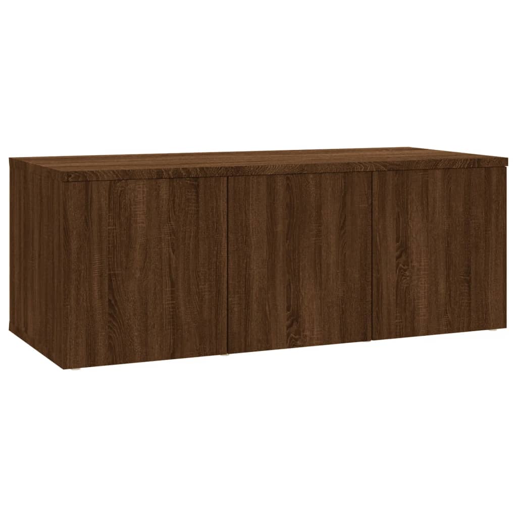 Tv-meubel 80x34x30 cm bewerkt hout bruin eikenkleur is nu te koop bij PeponiXL, paradijselijk wonen!