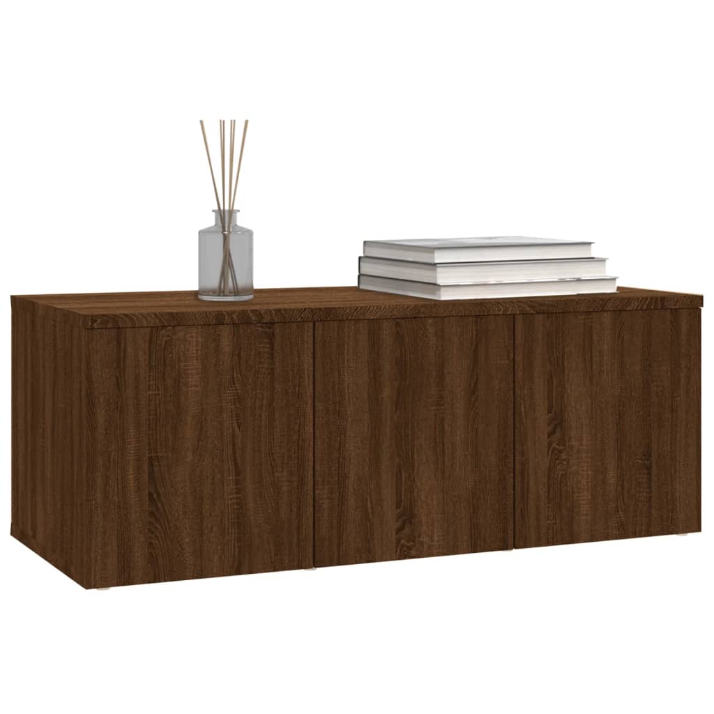 Tv-meubel 80x34x30 cm bewerkt hout bruin eikenkleur is nu te koop bij PeponiXL, paradijselijk wonen!