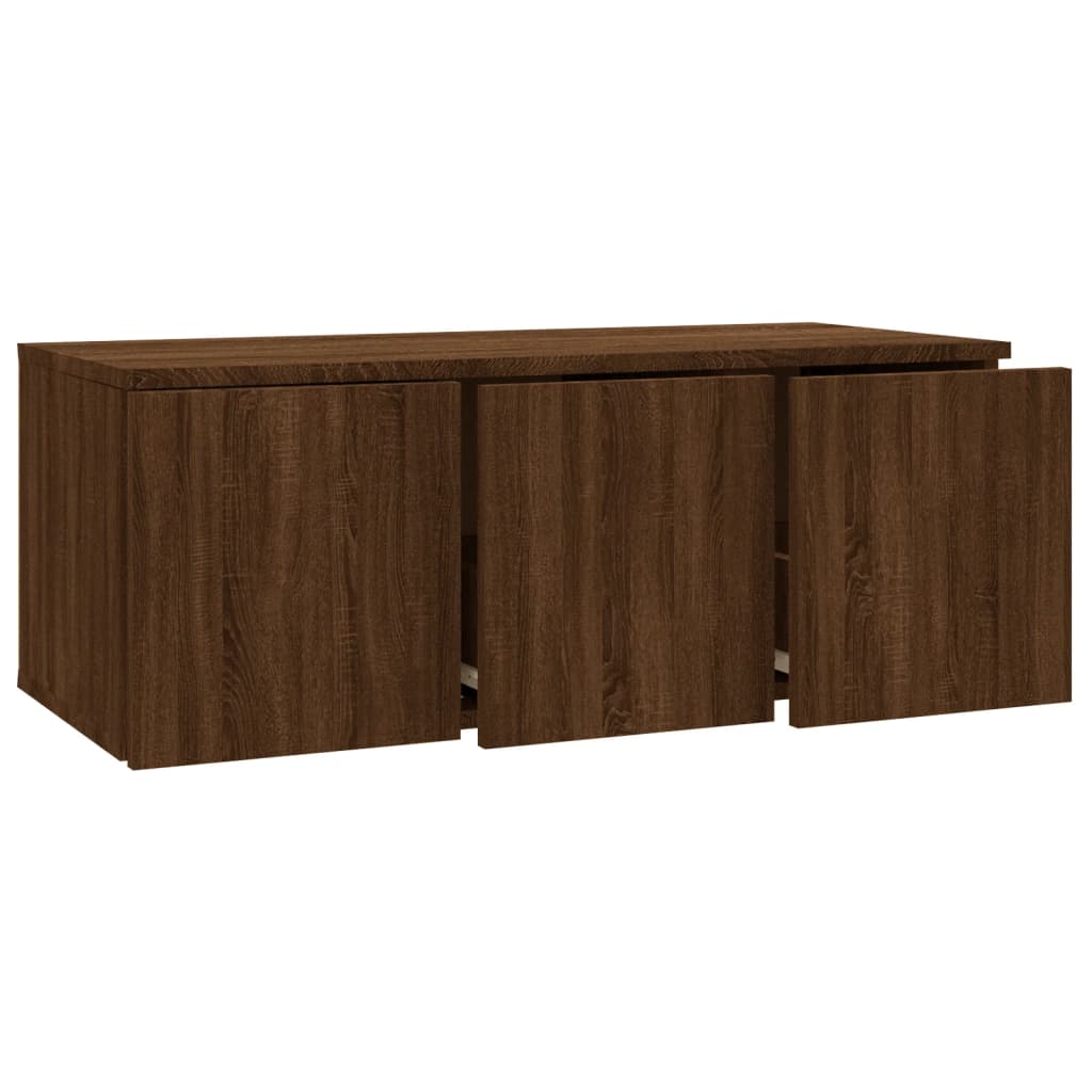 Tv-meubel 80x34x30 cm bewerkt hout bruin eikenkleur is nu te koop bij PeponiXL, paradijselijk wonen!