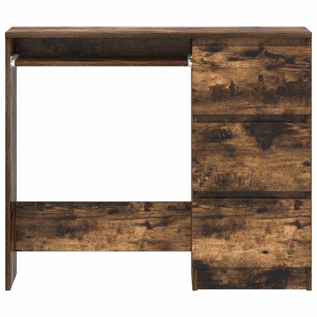 Bureau 90x45x76 cm bewerkt hout gerookt eikenkleurig is nu te koop bij PeponiXL, paradijselijk wonen!