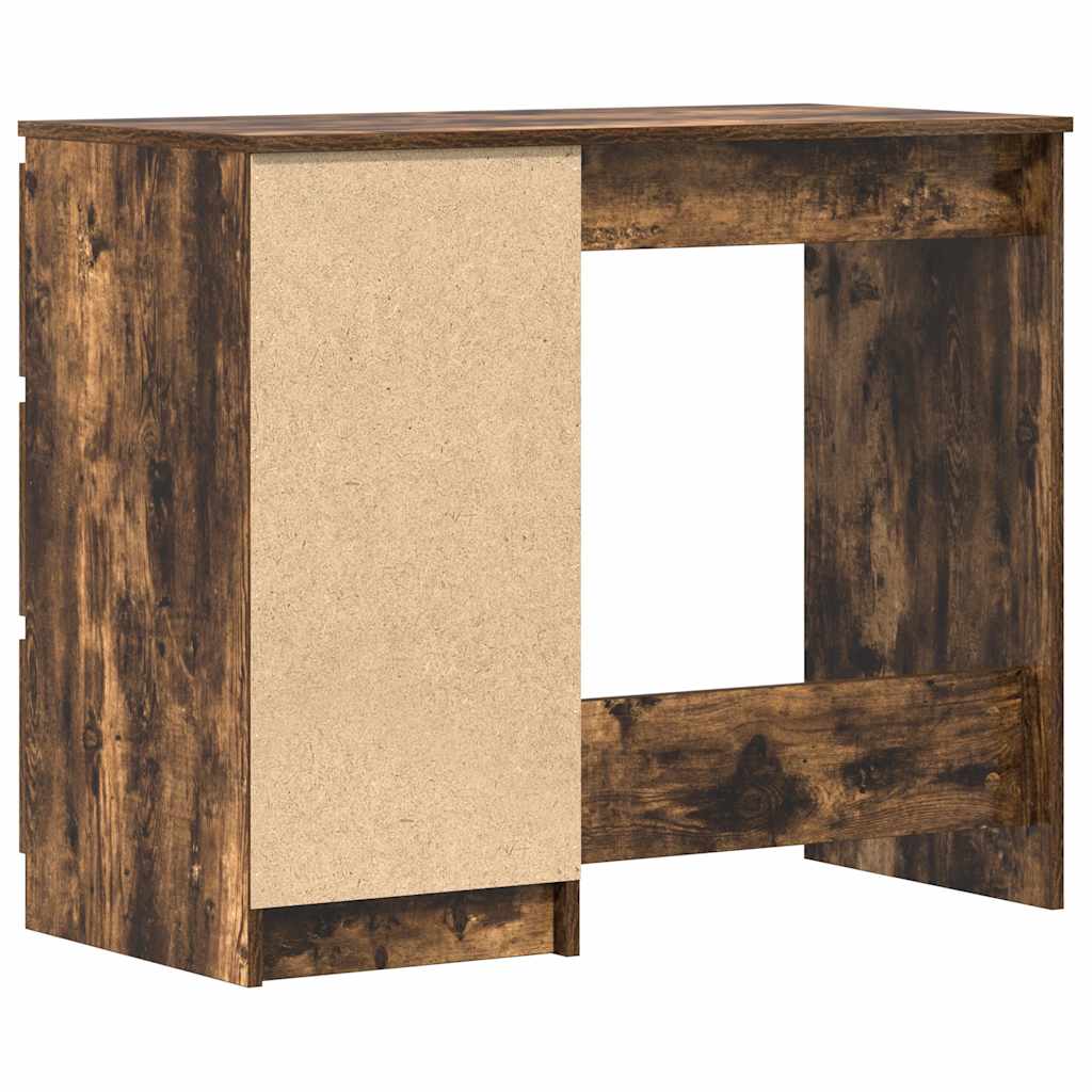 Bureau 90x45x76 cm bewerkt hout gerookt eikenkleurig is nu te koop bij PeponiXL, paradijselijk wonen!
