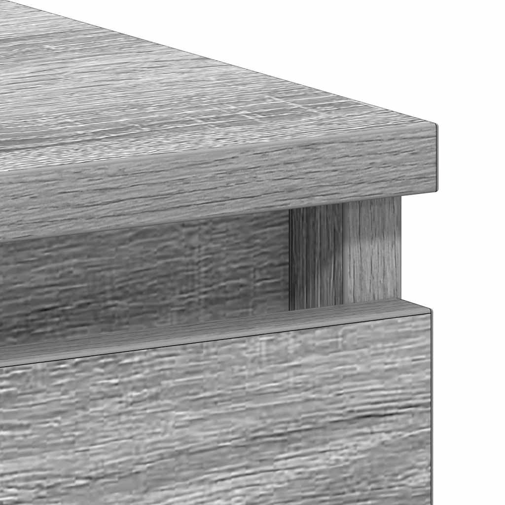 Bureau 90x45x76 cm bewerkt hout grijs sonoma eikenkleurig is nu te koop bij PeponiXL, paradijselijk wonen!