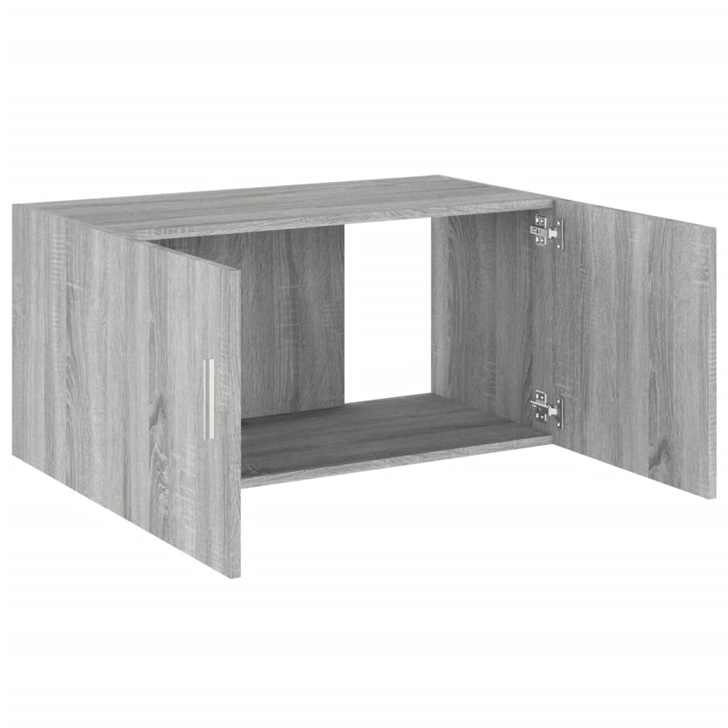 Hangkast 80x39x40 cm bewerkt hout grijs sonoma eikenkleurig is nu te koop bij PeponiXL, paradijselijk wonen!