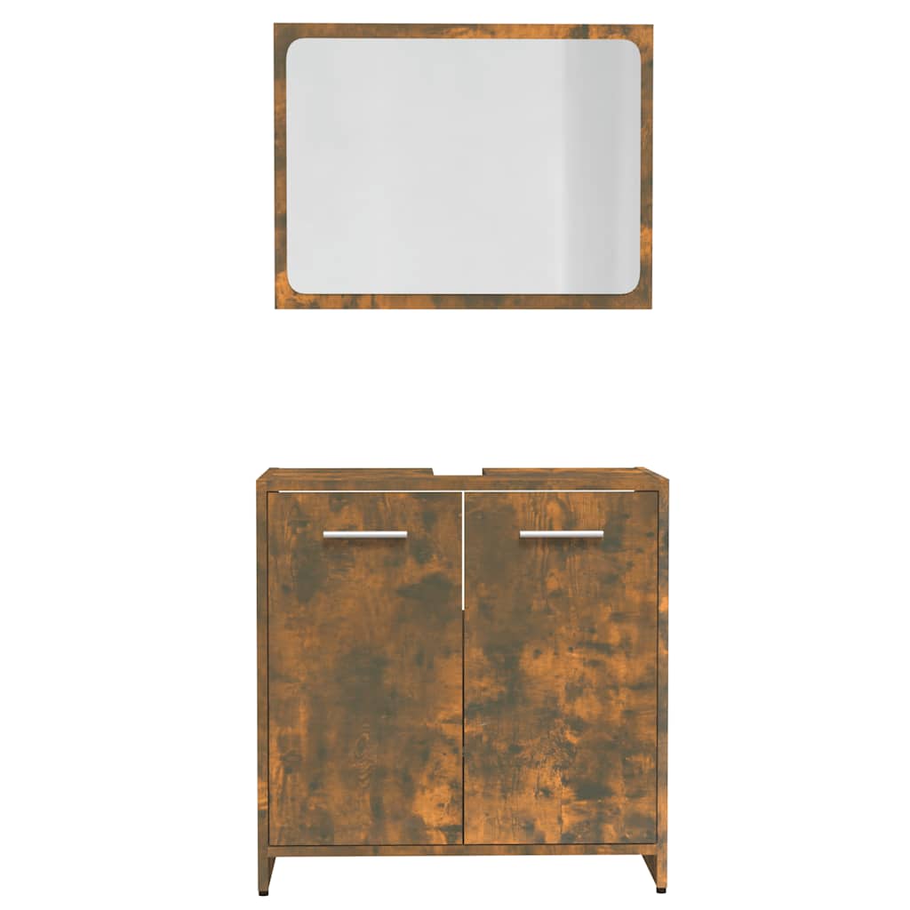 Badkamermeubelset bewerkt hout gerookt eikenkleurig is nu te koop bij PeponiXL, paradijselijk wonen!