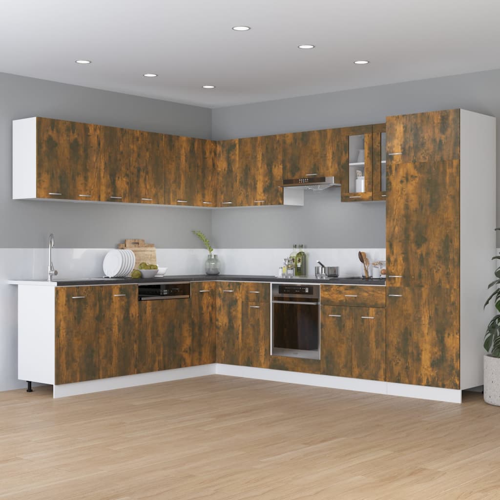 Onderkast met lade Lyon 30x46x81,5 cm bewerkt hout gerookt eiken is nu te koop bij PeponiXL, paradijselijk wonen!