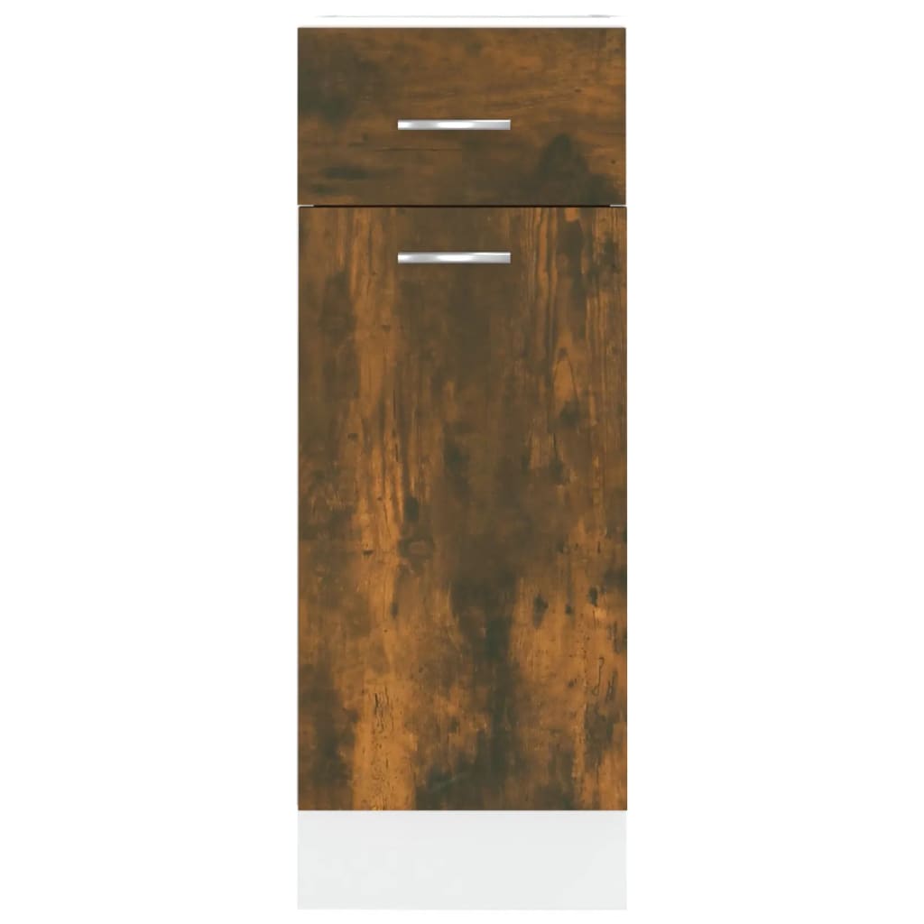 Onderkast met lade Lyon 30x46x81,5 cm bewerkt hout gerookt eiken is nu te koop bij PeponiXL, paradijselijk wonen!