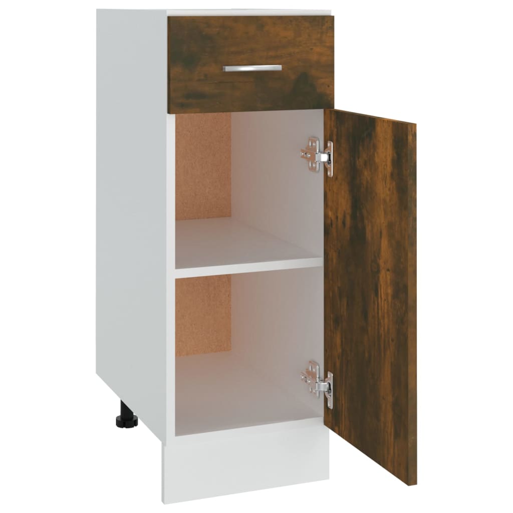 Onderkast met lade Lyon 30x46x81,5 cm bewerkt hout gerookt eiken is nu te koop bij PeponiXL, paradijselijk wonen!