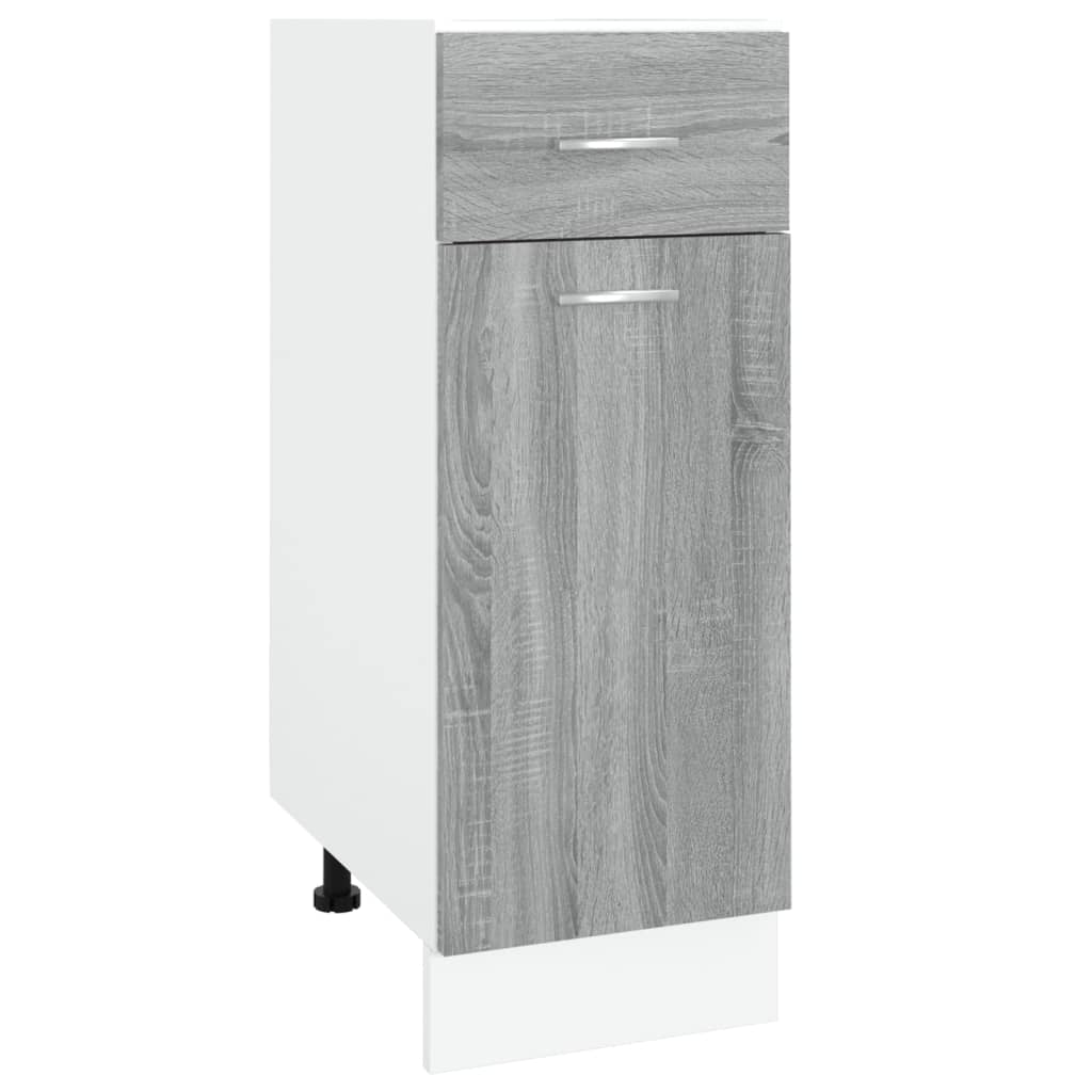 Onderkast met lade Lyon 30x46x81,5 cm bewerkt hout grijs sonoma is nu te koop bij PeponiXL, paradijselijk wonen!
