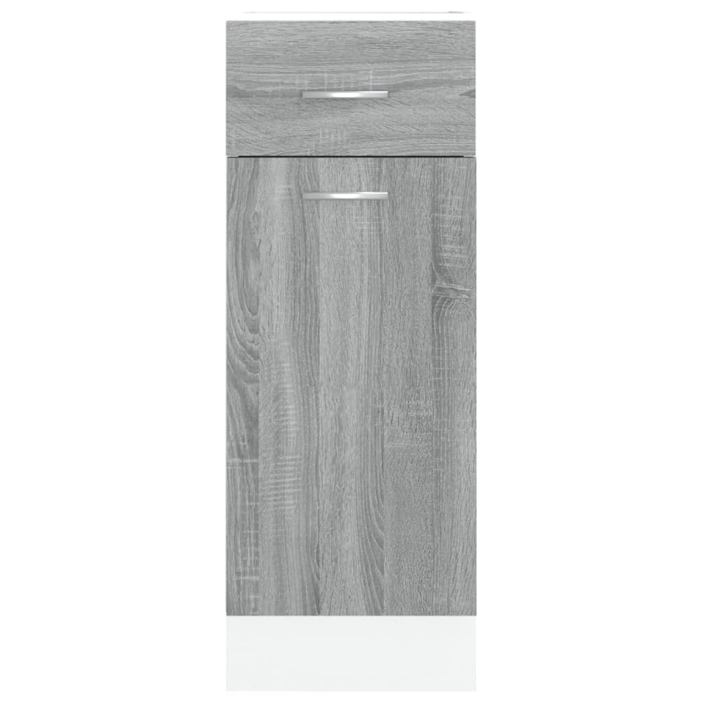 Onderkast met lade Lyon 30x46x81,5 cm bewerkt hout grijs sonoma is nu te koop bij PeponiXL, paradijselijk wonen!