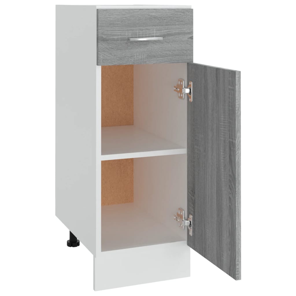 Onderkast met lade Lyon 30x46x81,5 cm bewerkt hout grijs sonoma is nu te koop bij PeponiXL, paradijselijk wonen!