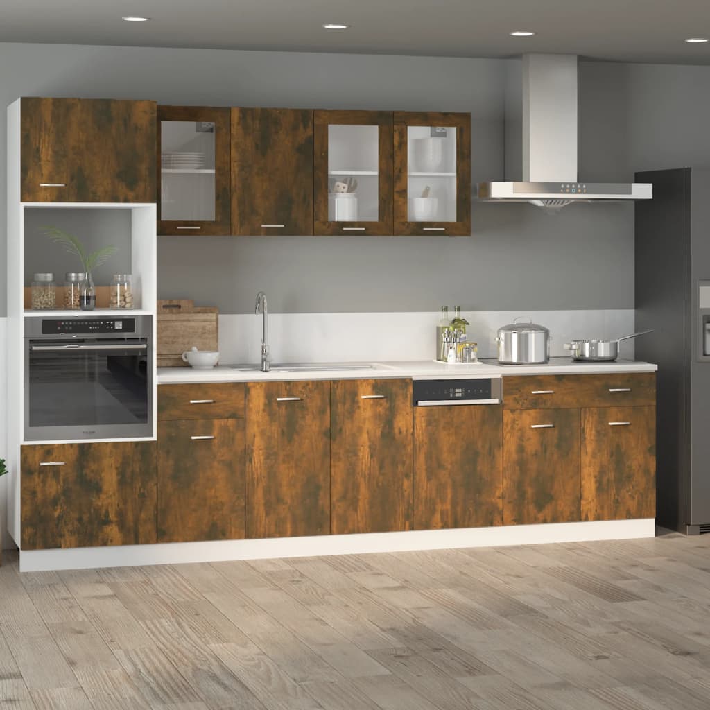 Onderkast met lade Lyon 80x46x81,5cm bewerkt hout gerookt eiken is nu te koop bij PeponiXL, paradijselijk wonen!
