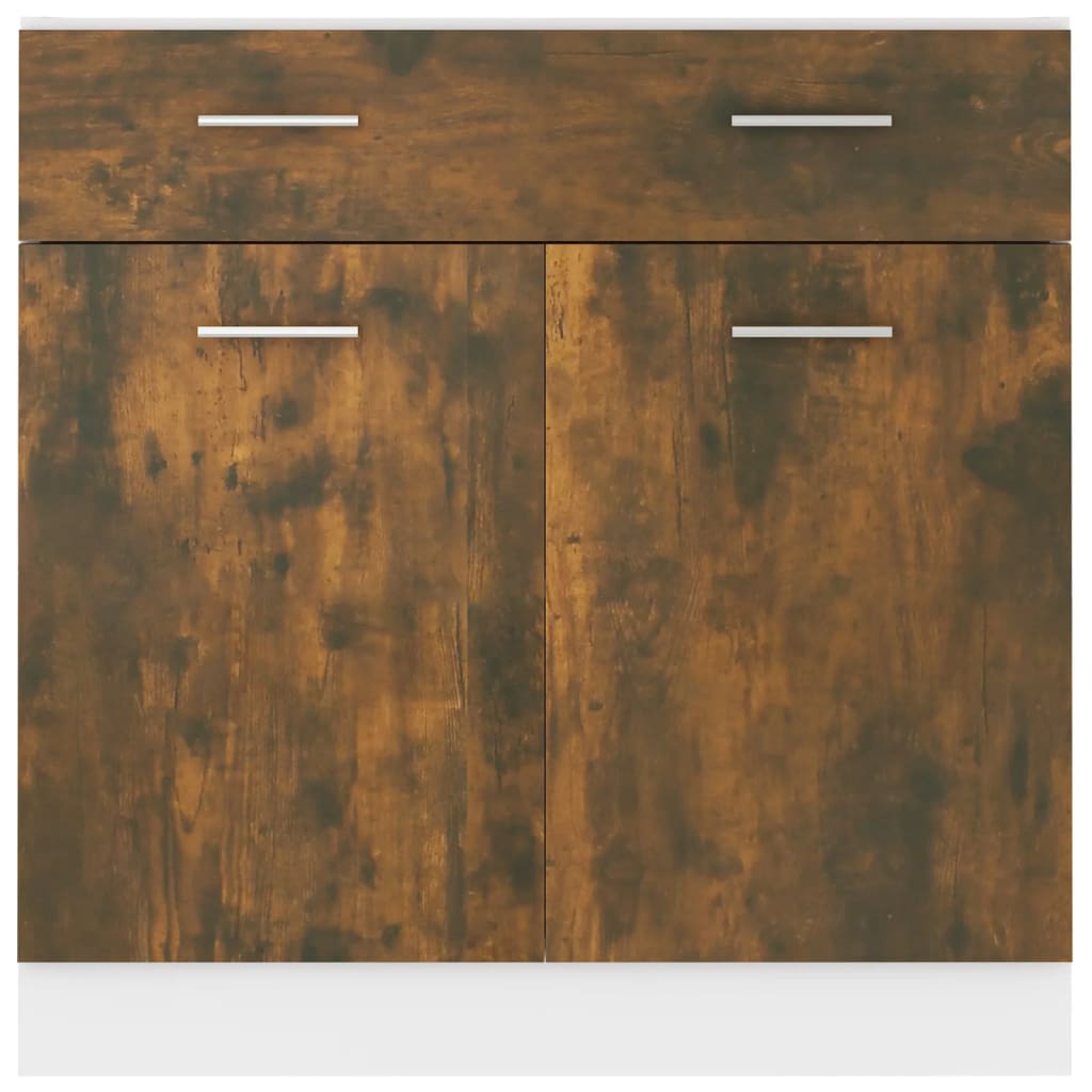 Onderkast met lade Lyon 80x46x81,5cm bewerkt hout gerookt eiken is nu te koop bij PeponiXL, paradijselijk wonen!