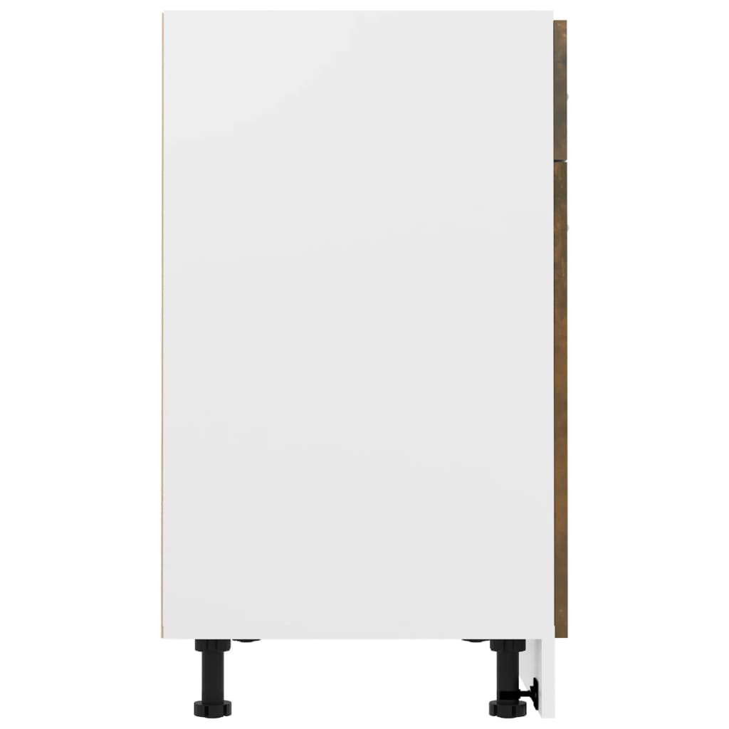 Onderkast met lade Lyon 80x46x81,5cm bewerkt hout gerookt eiken is nu te koop bij PeponiXL, paradijselijk wonen!
