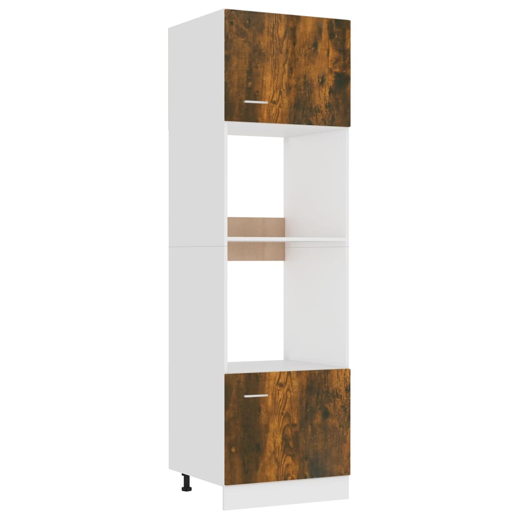 Magnetronkast Lyon 60x57x207 cm bewerkt hout gerookt eiken is nu te koop bij PeponiXL, paradijselijk wonen!