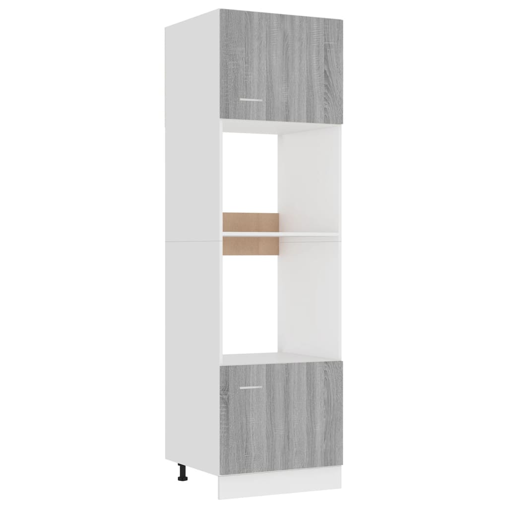 Magnetronkast Lyon 60x57x207 cm bewerkt hout grijs sonoma eiken is nu te koop bij PeponiXL, paradijselijk wonen!