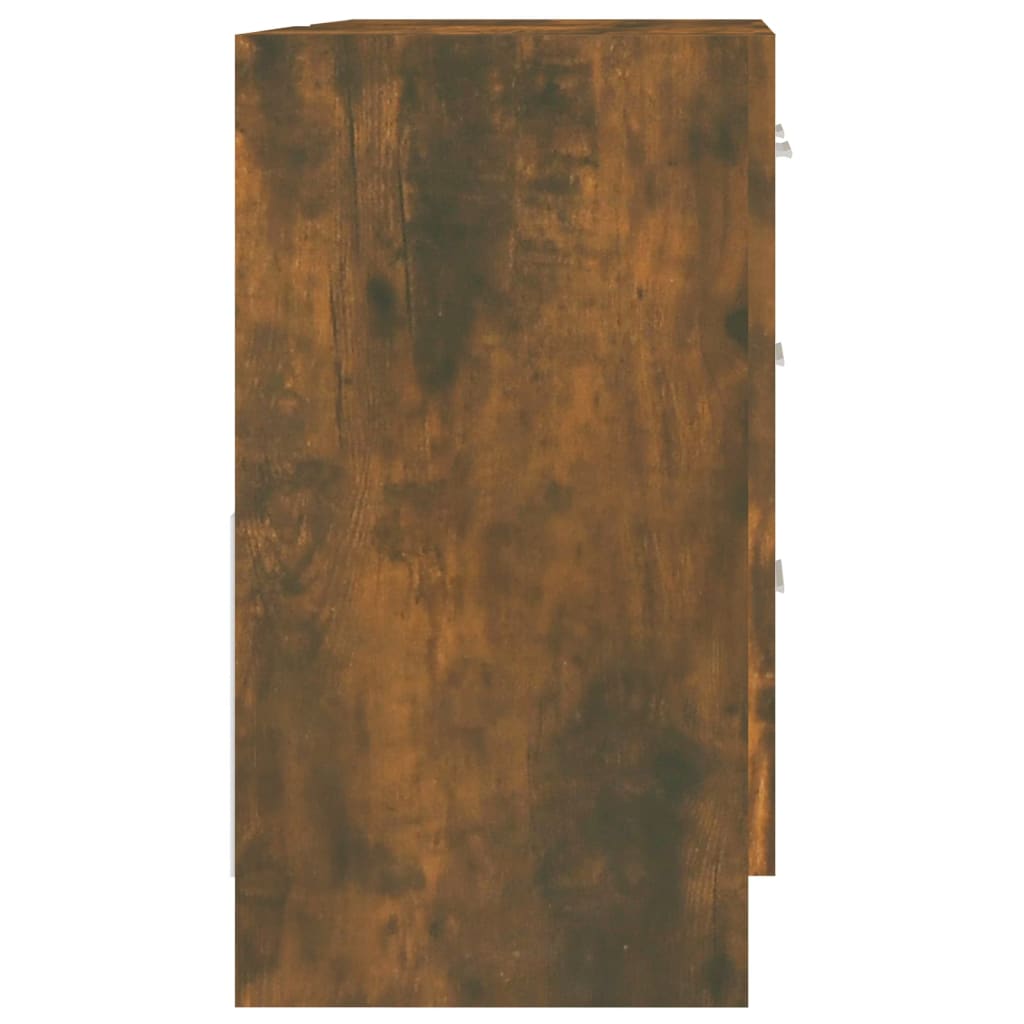 Wastafelkast 63x30x54 cm bewerkt hout gerookt eikenkleurig is nu te koop bij PeponiXL, paradijselijk wonen!