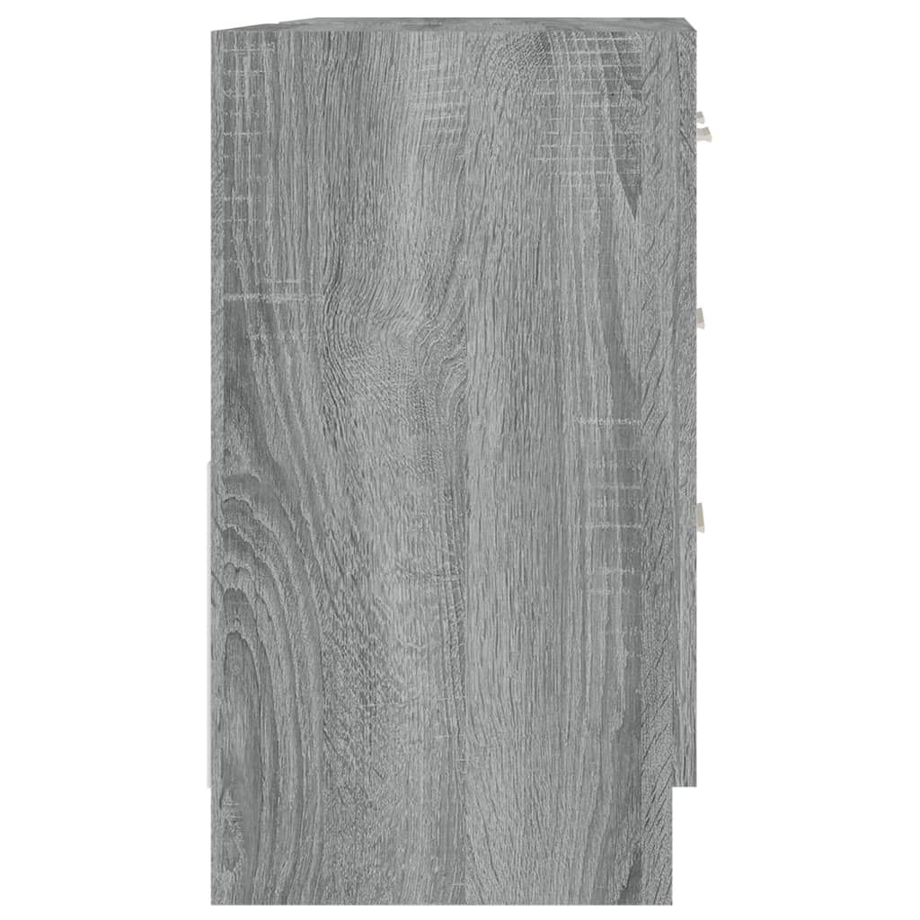 Wastafelkast 63x30x54 cm bewerkt hout grijs sonoma eikenkleurig is nu te koop bij PeponiXL, paradijselijk wonen!