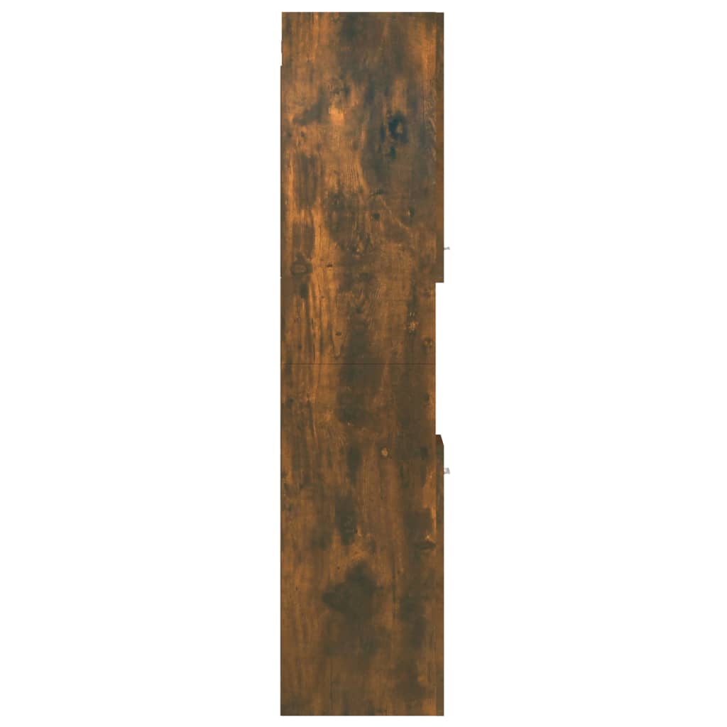 Badkamerkast 30x30x130 cm bewerkt hout gerookt eikenkleurig is nu te koop bij PeponiXL, paradijselijk wonen!