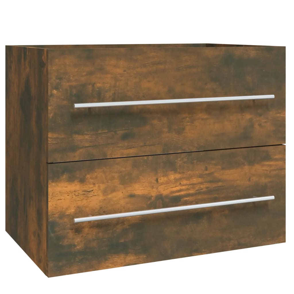Wastafelkast 60x38,5x48 cm bewerkt hout gerookt eikenkleurig is nu te koop bij PeponiXL, paradijselijk wonen!