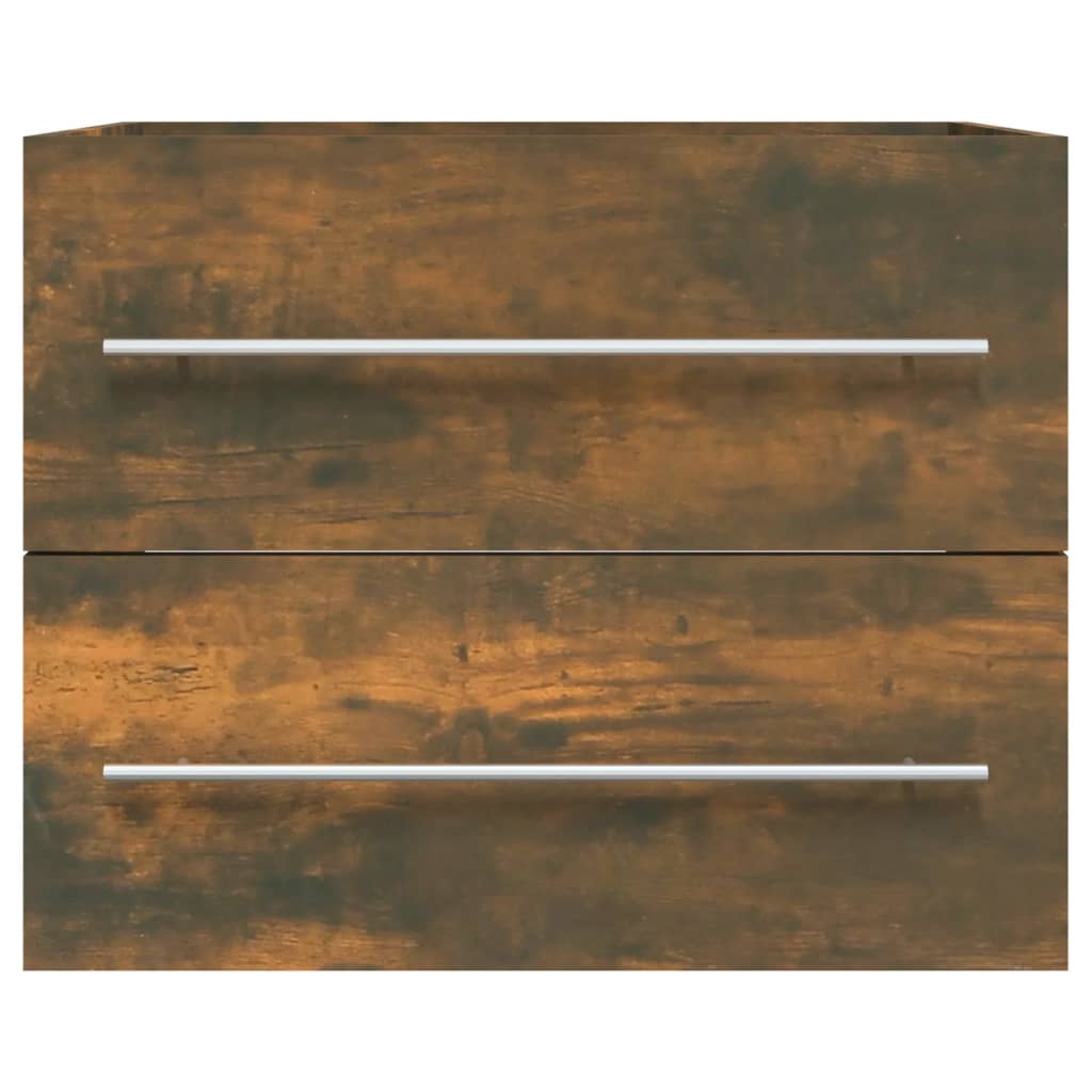 Wastafelkast 60x38,5x48 cm bewerkt hout gerookt eikenkleurig is nu te koop bij PeponiXL, paradijselijk wonen!