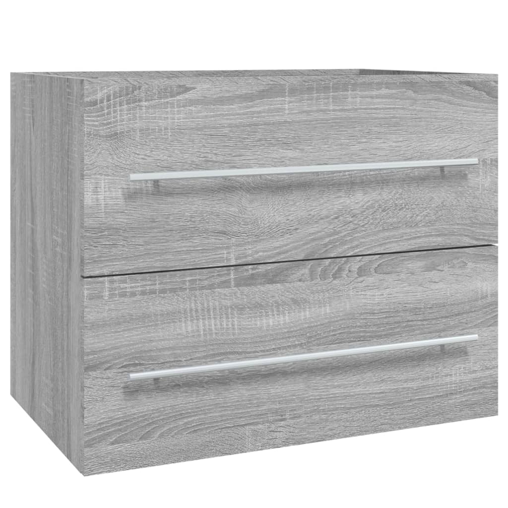 Wastafelkast 60x38,5x48 cm bewerkt hout grijs sonoma eikenkleur is nu te koop bij PeponiXL, paradijselijk wonen!