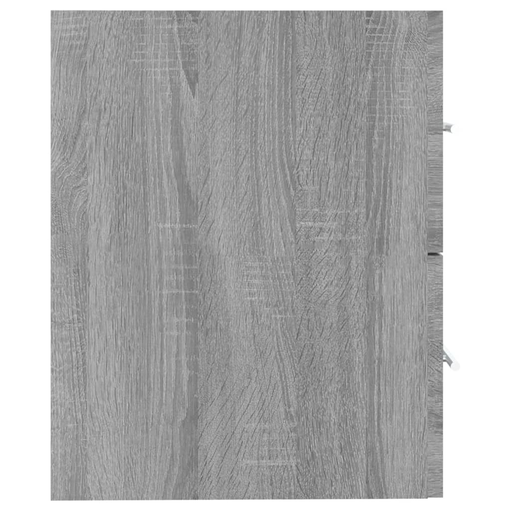 Wastafelkast 60x38,5x48 cm bewerkt hout grijs sonoma eikenkleur is nu te koop bij PeponiXL, paradijselijk wonen!