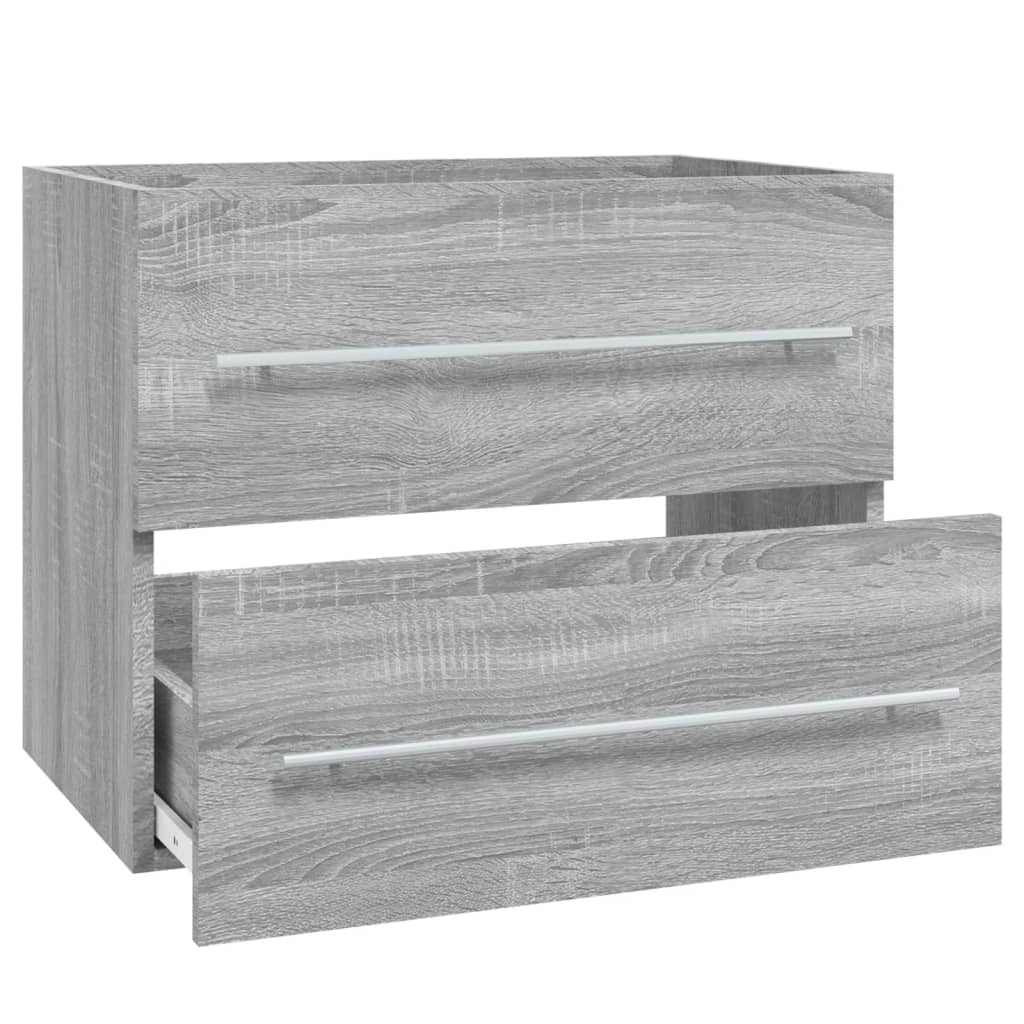 Wastafelkast 60x38,5x48 cm bewerkt hout grijs sonoma eikenkleur is nu te koop bij PeponiXL, paradijselijk wonen!