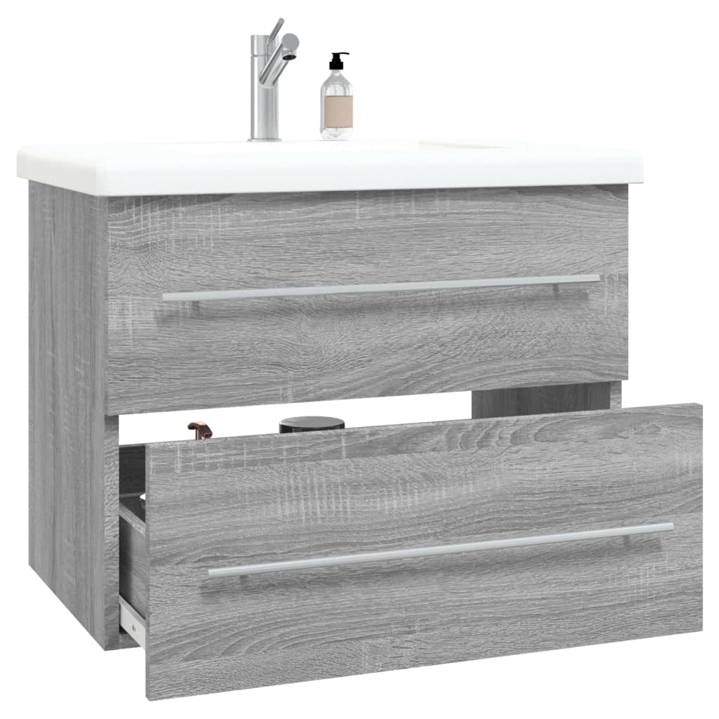 Wastafelkast 60x38,5x48 cm bewerkt hout grijs sonoma eikenkleur is nu te koop bij PeponiXL, paradijselijk wonen!
